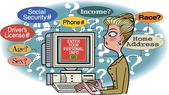 Woman contemplating her online security
