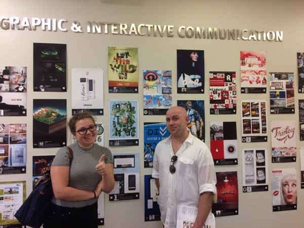 SF students Chelsea Pinholster and Joe Woods at Ringling College of Art & Design. Photo by Art Professor Stacey Breheny.