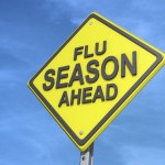 Flu Season Ahead Yield Sign