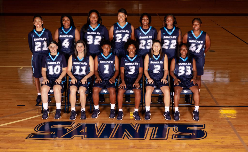 Team photo of the 2018-19 Santa Fe College Women's Basketball Team