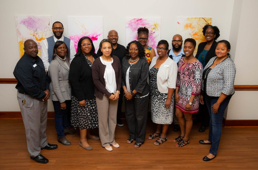 The Association of Black Faculty and Staff group photo during their last meeting of the year on April 10, 2019.