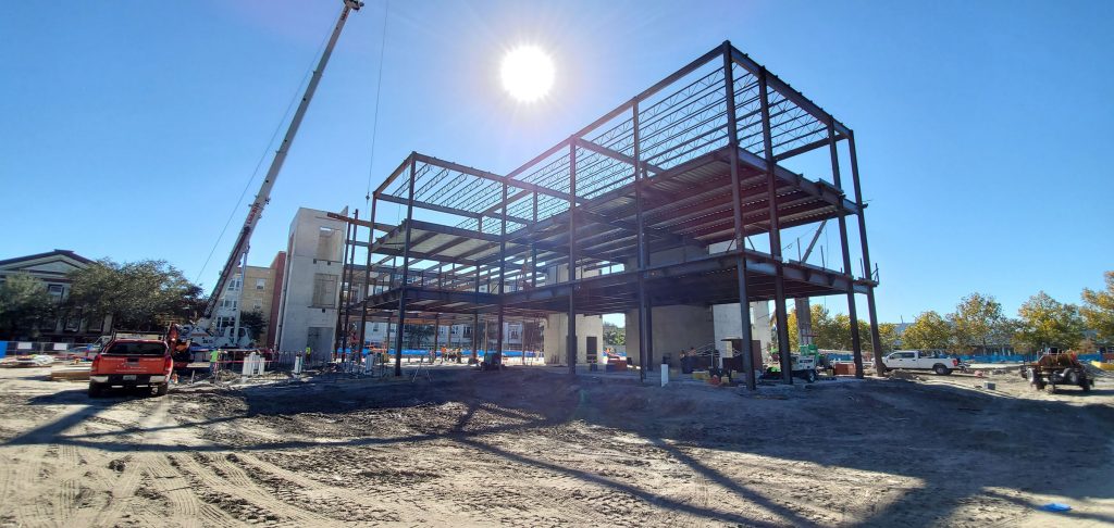Crews from Parrish-McCall make progress on the expansion of the Blount Campus. Photos are courtesy of Parrish McCall, November 2020.