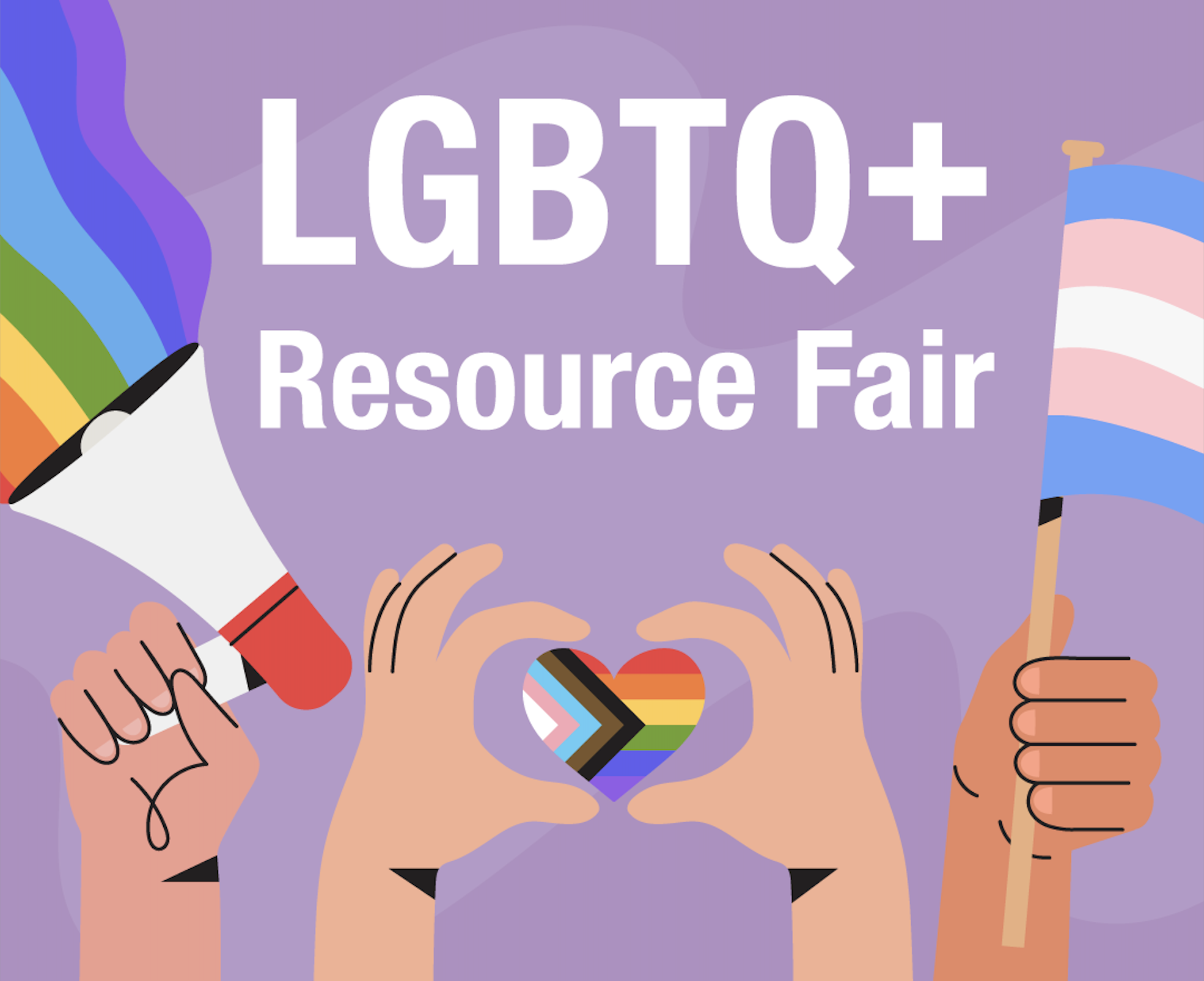 LGBTQ+ Resource Fair Graphic