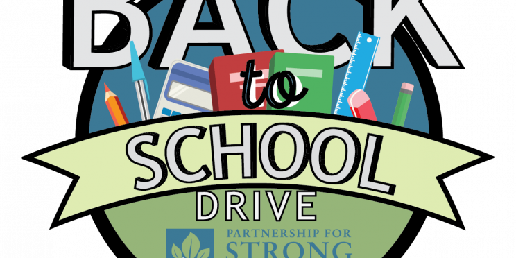 Back to School Drive logo from the Partnership for Strong Families