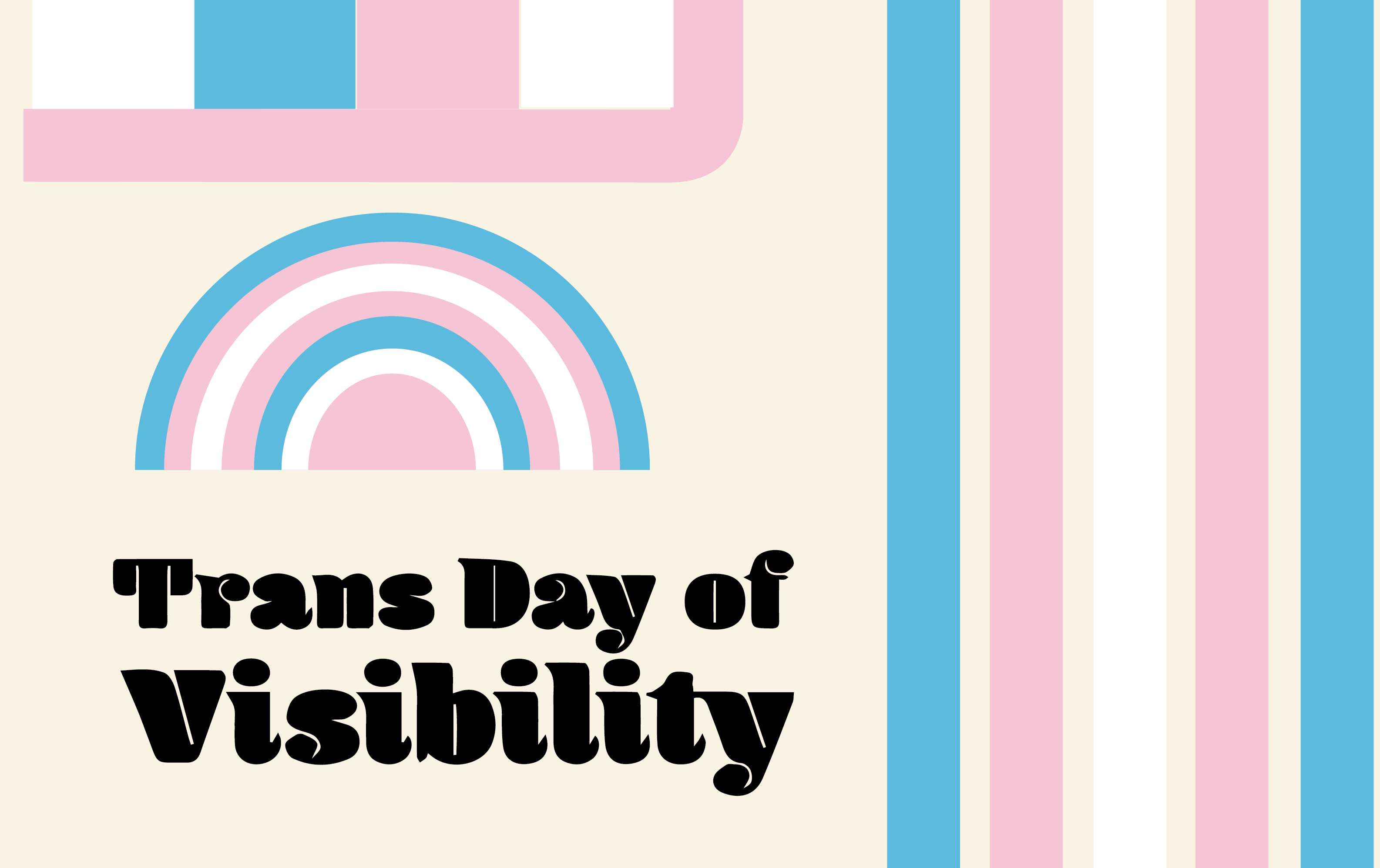 pink and blue graphic for Trans Day of Visibility