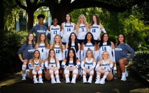 Santa Fe College Volleyball players posing for a group photo.